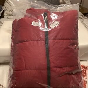 Red Quilted Puffer Jacket with Front Zip (1 RED) and (1 BLUE) AVAILABLE